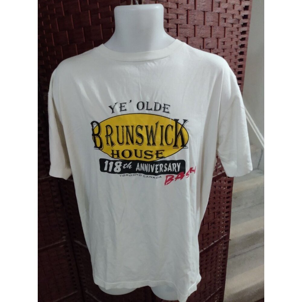 Rare Vintage 90s Ye Olde Brunswick House Promo T shirt Toronto Landmark XL